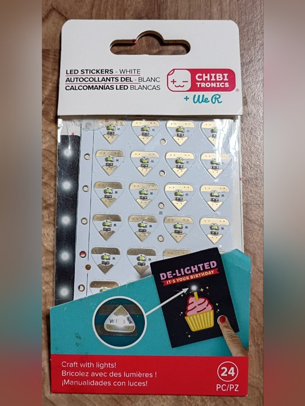 Chibi Tronics LED Stickers - White Heart Shape